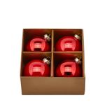 Casa si Gradina - Decoratiuni - Decoratiuni de sezon - Set 4 globuri brad Christmas Dream, 8 cm, rosu - Infinity.ro