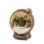 Casa si Gradina - Decoratiuni - Decoratiuni de sezon - Decoratiune Craciun Glob de zapada animat cu lumini LED si muzica, 22.5x16.5x18.5 cm, multicolor - Infinity.ro