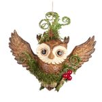 Casa si Gradina - Decoratiuni - Decoratiuni de sezon - Ornament brad Bufnita din padure, 13 cm, maro - Infinity.ro