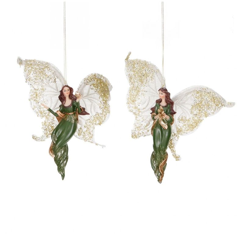 Casa si Gradina - Decoratiuni - Decoratiuni de sezon - Ornament brad Inger cu stea, 18 cm, verde - Infinity.ro