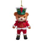 Casa si Gradina - Decoratiuni - Decoratiuni de sezon - Ornament brad Ursulet soldat, 11 cm, rosu - Infinity.ro