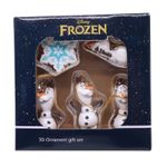 Casa si Gradina - Decoratiuni - Decoratiuni de sezon - Set 5 ornamente brad 3D Olaf Frozen, 9 cm, alb - Infinity.ro