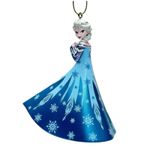 Casa si Gradina - Decoratiuni - Decoratiuni de sezon - Ornament brad 3D metalic Elsa Frozen, 10 cm, albastru - Infinity.ro