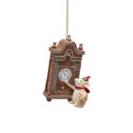 Casa si Gradina - Decoratiuni - Decoratiuni de sezon - Ornament brad Ceas cu Soricel, 10 cm, maro - Infinity.ro