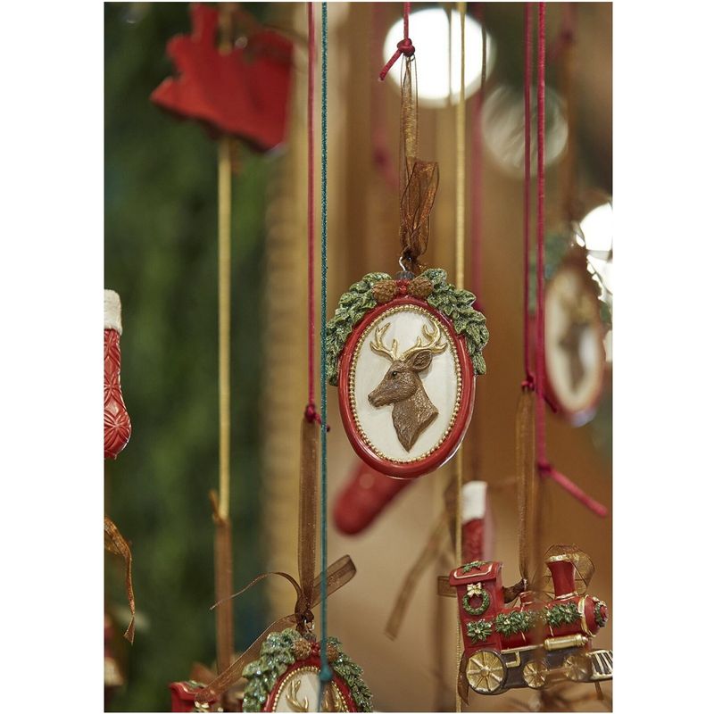 Casa si Gradina - Decoratiuni - Decoratiuni de sezon - Set 6 ornamente brad Christmas Memories, 9 cm, rosu - Infinity.ro