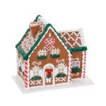 Casa si Gradina - Decoratiuni - Decoratiuni de sezon - Decoratiune Craciun Casuta din turta dulce cu lumini, 25 cm, maro - Infinity.ro