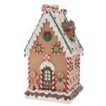 Casa si Gradina - Decoratiuni - Decoratiuni de sezon - Decoratiune Craciun Casuta cu omuleti din turta dulce, 28x28x51 cm, maro - Infinity.ro