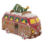Casa si Gradina - Decoratiuni - Decoratiuni de sezon - Decoratiune Craciun Rulota din turta dulce cu bradut, 26x12x19 cm, multicolor - Infinity.ro