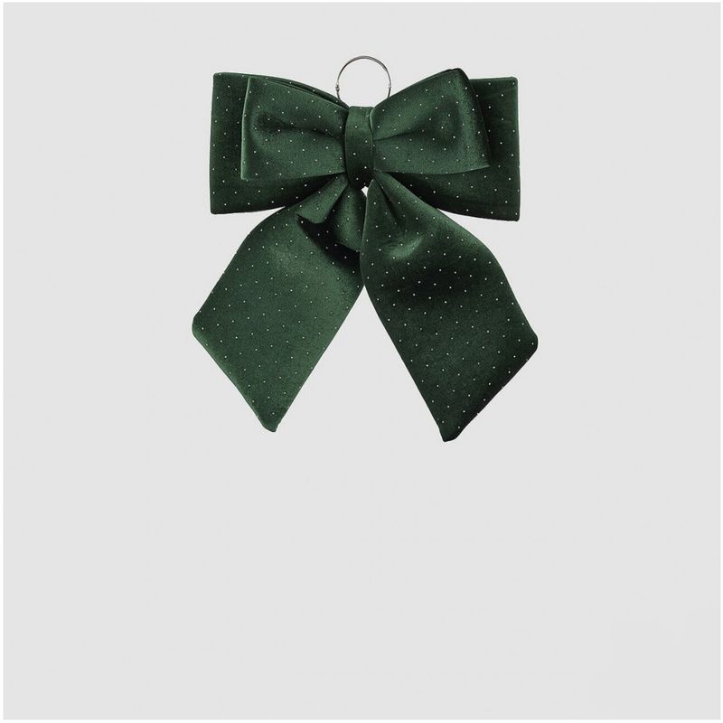 Casa si Gradina - Decoratiuni - Decoratiuni de sezon - Decoratiune funda pentru brad din catifea cu sclipici, 40x30 cm, verde - Infinity.ro