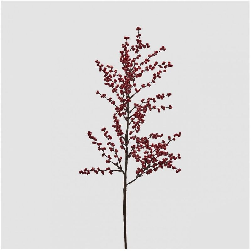 Casa si Gradina - Decoratiuni - Decoratiuni de sezon - Decoratiune brad ramura Ilex, 80 cm, rosu - Infinity.ro