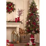 Casa si Gradina - Decoratiuni - Decoratiuni de sezon - Decoratiune brad ramura Ilex, 85 cm, rosu - Infinity.ro