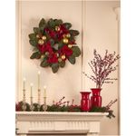 Casa si Gradina - Decoratiuni - Decoratiuni de sezon - Decoratiune brad ramura Ilex, 80 cm, rosu - Infinity.ro