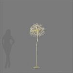 Casa si Gradina - Decoratiuni - Decoratiuni de sezon - Decoratiune interior Craciun model Floare, 912 MicroLED, 180 cm, IP44, lumina calda, auriu - Infinity.ro