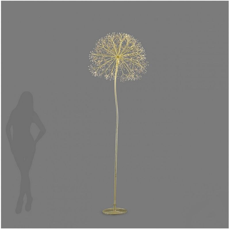 Casa si Gradina - Decoratiuni - Decoratiuni de sezon - Decoratiune interior Craciun model Floare, 1200 MicroLED, 240 cm, IP44, lumina calda, auriu - Infinity.ro
