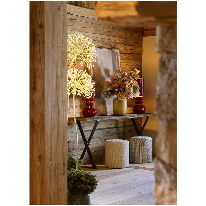 Casa si Gradina - Decoratiuni - Decoratiuni de sezon - Decoratiune interior Craciun model Floare, 1200 MicroLED, 240 cm, IP44, lumina calda, negru - Infinity.ro