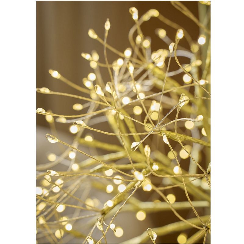 Casa si Gradina - Decoratiuni - Decoratiuni de sezon - Decoratiune interior Craciun model Floare, 1200 MicroLED, 240 cm, IP44, lumina calda, auriu - Infinity.ro