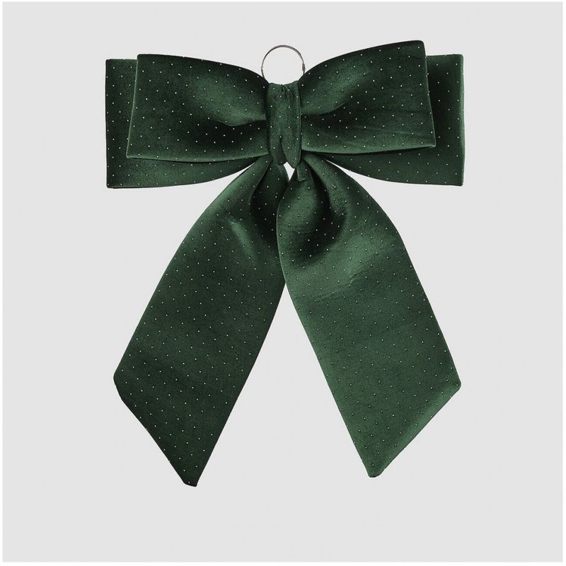 Casa si Gradina - Decoratiuni - Decoratiuni de sezon - Decoratiune funda pentru brad din catifea cu sclipici, 60x50 cm, verde - Infinity.ro