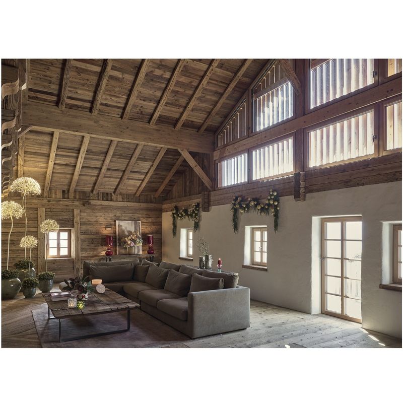 Casa si Gradina - Decoratiuni - Decoratiuni de sezon - Decoratiune interior Craciun model Floare, 912 MicroLED, 180 cm, IP44, lumina calda, auriu - Infinity.ro