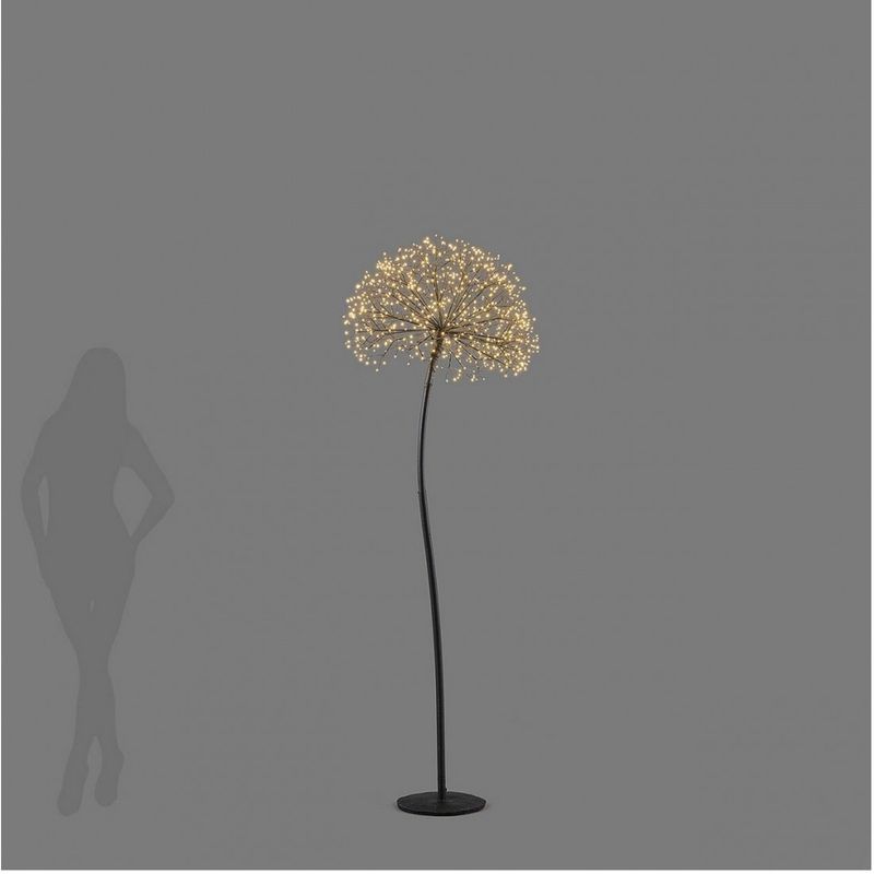 Casa si Gradina - Decoratiuni - Decoratiuni de sezon - Decoratiune interior Craciun model Floare, 1200 MicroLED, 210 cm, IP44, lumina calda, negru - Infinity.ro