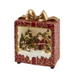 Casa si Gradina - Decoratiuni - Decoratiuni de sezon - Decoratiune Craciun model Cutie Cadou animat cu lumini LED si muzica, 24x20x12 cm, multicolor - Infinity.ro