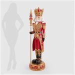 Casa si Gradina - Decoratiuni - Decoratiuni de sezon - Decoratiune Craciun model Spargatorul de nuci cu LED si muzica, 153x40 cm, rosu - Infinity.ro