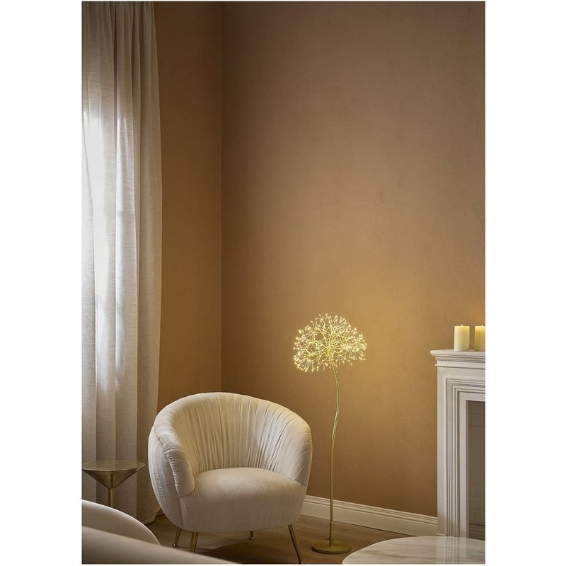 Casa si Gradina - Decoratiuni - Decoratiuni de sezon - Decoratiune interior Craciun model Floare, 240 MicroLED, 90 cm, IP44, lumina calda, auriu - Infinity.ro