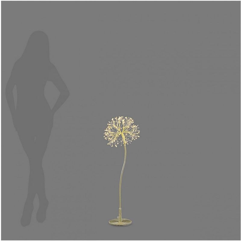 Casa si Gradina - Decoratiuni - Decoratiuni de sezon - Decoratiune interior Craciun model Floare, 240 MicroLED, 90 cm, IP44, lumina calda, auriu - Infinity.ro