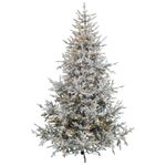 Casa si Gradina - Decoratiuni - Decoratiuni de sezon - Brad artificial Crystal cu zapada si lumini, 8 functii, 210 cm, 450 leduri - Infinity.ro