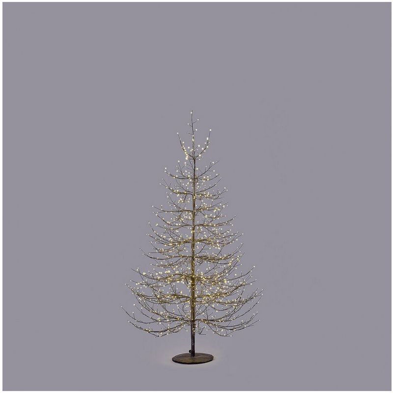 Casa si Gradina - Decoratiuni - Decoratiuni de sezon - Brad decorativ Albero Faggio, 1440 MicroLED, 150 cm, IP44, exterior/interior, negru - Infinity.ro