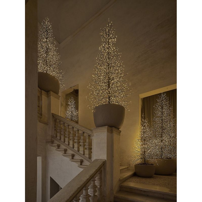 Casa si Gradina - Decoratiuni - Decoratiuni de sezon - Brad decorativ Albero Faggio, 1440 MicroLED, 150 cm, IP44, exterior/interior, negru - Infinity.ro