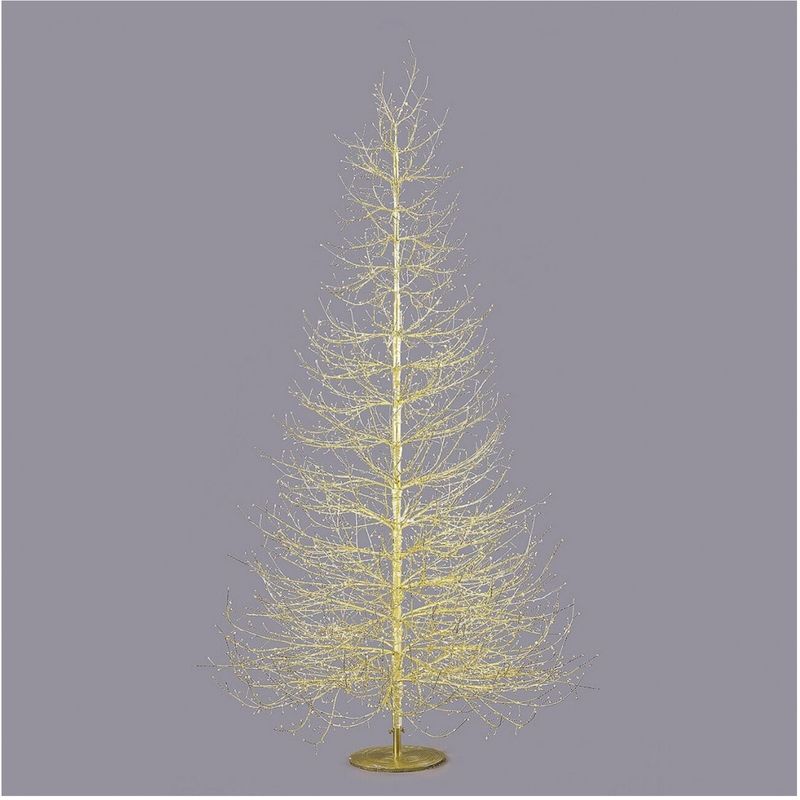 Casa si Gradina - Decoratiuni - Decoratiuni de sezon - Brad decorativ Albero Faggio, 4060 MicroLED, 240 cm, IP44, exterior/interior, auriu - Infinity.ro