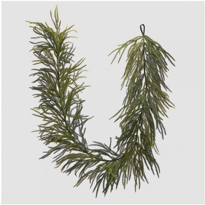 Casa si Gradina - Decoratiuni - Decoratiuni de sezon - Ghirlanda artificiala Craciun Cryptomeria, 210 cm, verde - Infinity.ro