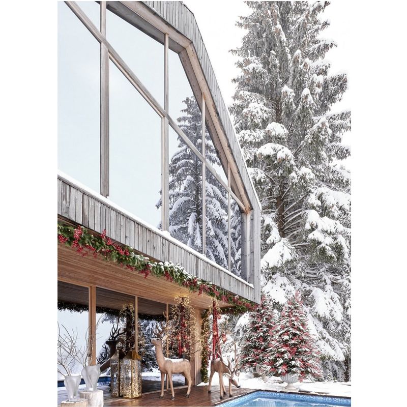 Casa si Gradina - Decoratiuni - Decoratiuni de sezon - Ghirlanda artificiala Craciun Luxury cu LED, 270 cm, IP44, verde - Infinity.ro