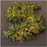 Casa si Gradina - Decoratiuni - Decoratiuni de sezon - Ghirlanda artificiala Craciun Luxury cu LED, 270 cm, IP44, verde - Infinity.ro
