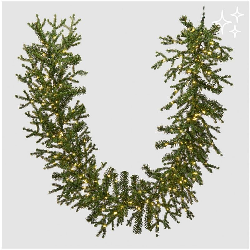 Casa si Gradina - Decoratiuni - Decoratiuni de sezon - Ghirlanda artificiala Craciun Licurici cu MiniLED-uri, 180 cm, IP44, verde - Infinity.ro