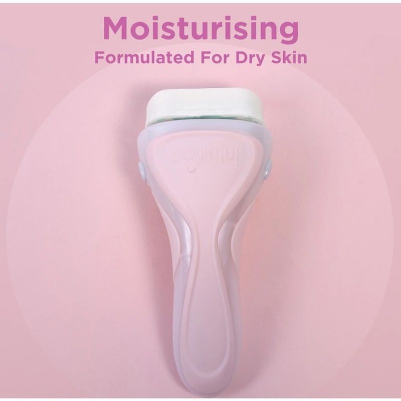 Ingrijire personala si Cosmetice - Aparate & accesorii ingrijire personala - Aparate de ras si tuns - Aparate de ras clasice - Aparat de ras pentru femei Wilkinson Sword Intuition 2 in 1 Nourishing, 4 lame, maner + 5 rezerve - Infinity.ro
