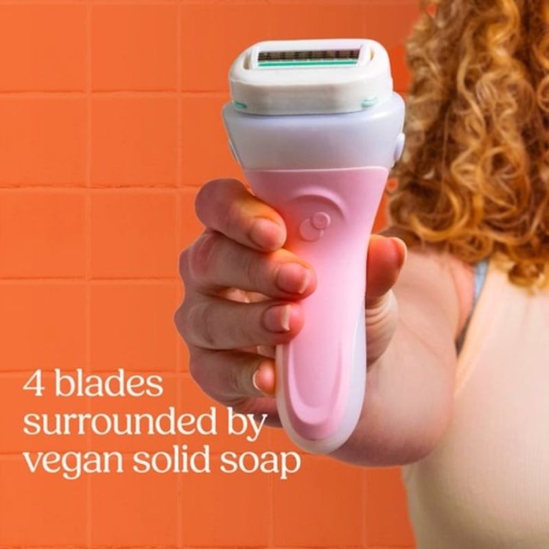 Ingrijire personala si Cosmetice - Aparate & accesorii ingrijire personala - Aparate de ras si tuns - Aparate de ras clasice - Aparat de ras pentru femei Wilkinson Sword Intuition 2 in 1 Nourishing, 4 lame, maner + 5 rezerve - Infinity.ro