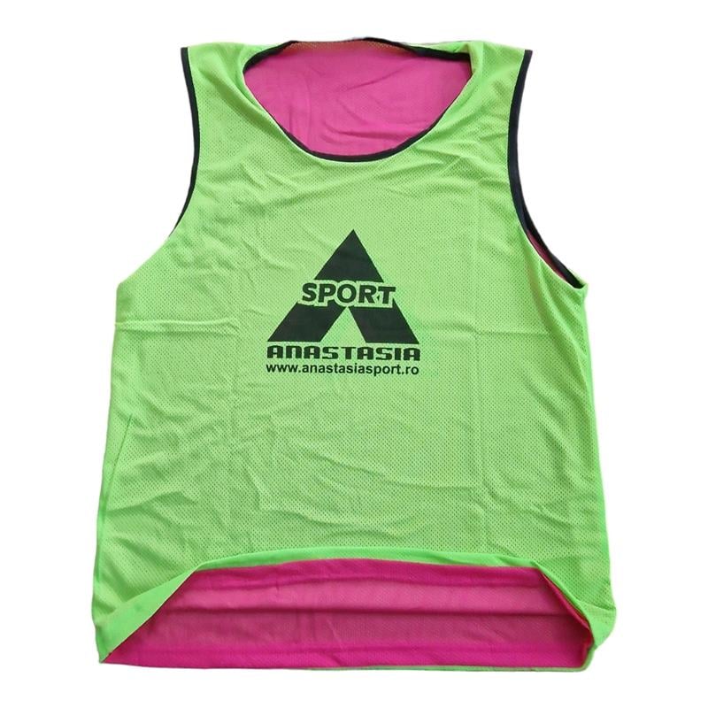 Sport si Outdoor - Echipament Sportiv - Imbracaminte sport - Maiouri sport - Maieu departajare Anastasia Sport fata dubla roz / verde, marime S - Infinity.ro