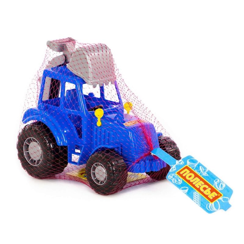 Jucarii, Copii si Bebe - Jucarii si jocuri - Vehicule si jucarii cu telecomanda - Utilaje constructie de jucarie - Tractor-Excavator de Jucarie Polesie, Brat Mobil cu Cupa Manevrabila, Osii Metalice Rezistente, Margini Rotunjite - Infinity.ro