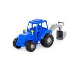 Jucarii, Copii si Bebe - Jucarii si jocuri - Vehicule si jucarii cu telecomanda - Utilaje constructie de jucarie - Tractor-Excavator de Jucarie Polesie, Brat Mobil cu Cupa Manevrabila, Osii Metalice Rezistente, Margini Rotunjite - Infinity.ro