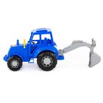Jucarii, Copii si Bebe - Jucarii si jocuri - Vehicule si jucarii cu telecomanda - Utilaje constructie de jucarie - Tractor-Excavator de Jucarie Polesie, Brat Mobil cu Cupa Manevrabila, Osii Metalice Rezistente, Margini Rotunjite - Infinity.ro
