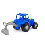 Jucarii, Copii si Bebe - Jucarii si jocuri - Vehicule si jucarii cu telecomanda - Utilaje constructie de jucarie - Tractor-Excavator de Jucarie Polesie, Brat Mobil cu Cupa Manevrabila, Osii Metalice Rezistente, Margini Rotunjite - Infinity.ro