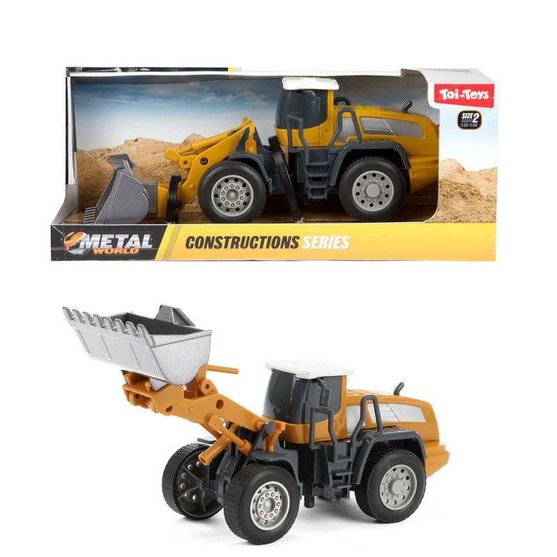 Jucarii, Copii si Bebe - Jucarii si jocuri - Vehicule si jucarii cu telecomanda - Utilaje constructie de jucarie - Excavator de Jucarie cu Cupa din Metal Toi-Toys, Brat Articulat in 3 Puncte Detasabil, Roti din Cauciuc Aderent, 3 ani+ - Infinity.ro