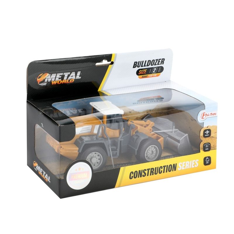 Jucarii, Copii si Bebe - Jucarii si jocuri - Vehicule si jucarii cu telecomanda - Utilaje constructie de jucarie - Excavator de Jucarie cu Cupa din Metal Toi-Toys, Brat Articulat in 3 Puncte Detasabil, Roti din Cauciuc Aderent, 3 ani+ - Infinity.ro