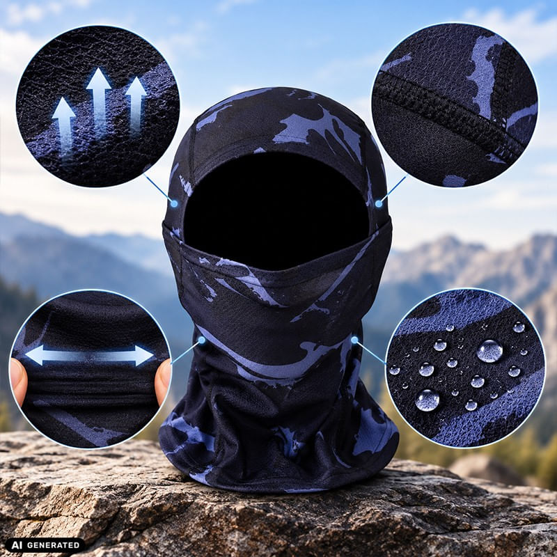 Auto si Moto - Moto - Echipamente protectie moto - Imbracaminte moto - Cagula Tactica FIXATO, 6in1 Multifunctionala, Protectie UV, Material elastic, respirabil, Marime universala, Night Blue - Infinity.ro