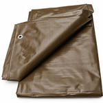 Casa si Gradina - Gradinarit si plante - Sere si solarii - Prelata impermeabila, 4x5m, densitate 200 g/mp, maro, cu inele metalice, pentru protectie lemne, utilaje si materiale - Infinity.ro