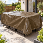 Casa si Gradina - Gradinarit si plante - Sere si solarii - Prelata impermeabila, 3x3 m, densitate 200 g/mp, maro, cu inele metalice, pentru protectie lemne, utilaje si materiale - Infinity.ro