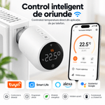 Casa si Gradina - Termice - Centrale termice si accesorii - Accesorii incalzire - Termostat Inteligent WiFi pentru Calorifer, BIRAI ThermoValve Pro, Control din Aplicatie, Alb, M30x1, 5mm - Infinity.ro