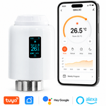 Casa si Gradina - Termice - Centrale termice si accesorii - Accesorii incalzire - Termostat Inteligent WiFi pentru Calorifer, Robinet Termostatic Smart, BIRAI ThermoValve Vision, Control din Aplicatie, Tuya & Smart Life, Alexa, Goog - Infinity.ro