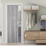 Casa si Gradina - Constructii - Usi interior, exterior si garaj - Usi interior - Usa plianta de interior, STILO, din pvc cu suprafata laminata, culoare Gri Ciment, 83x204 cm - Infinity.ro